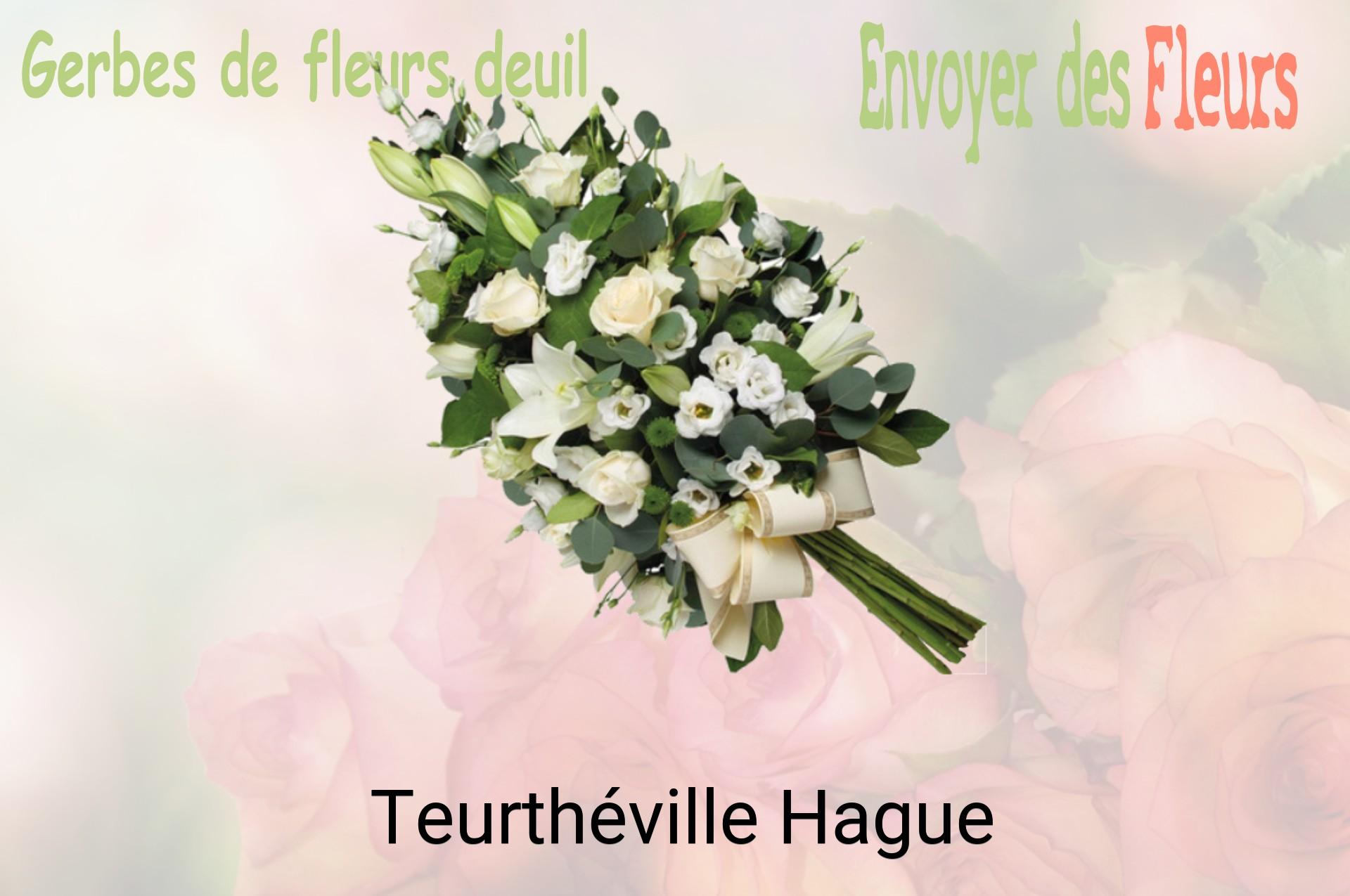 Gerbe de fleurs de deuil livrée à Teurthéville-Hague